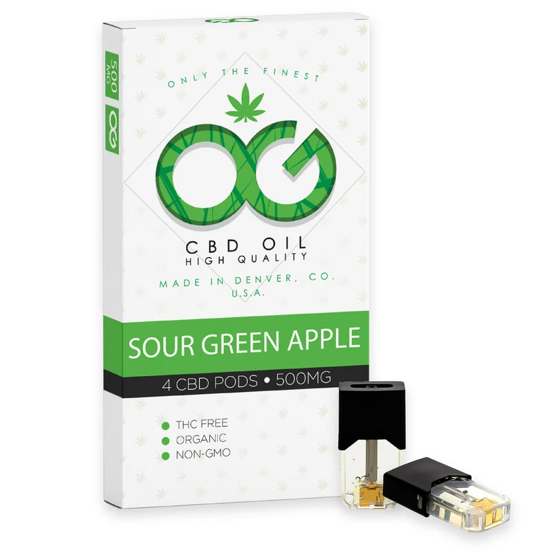 OG Labs - Sour Green Apple CBD Pods (Pack of 4)