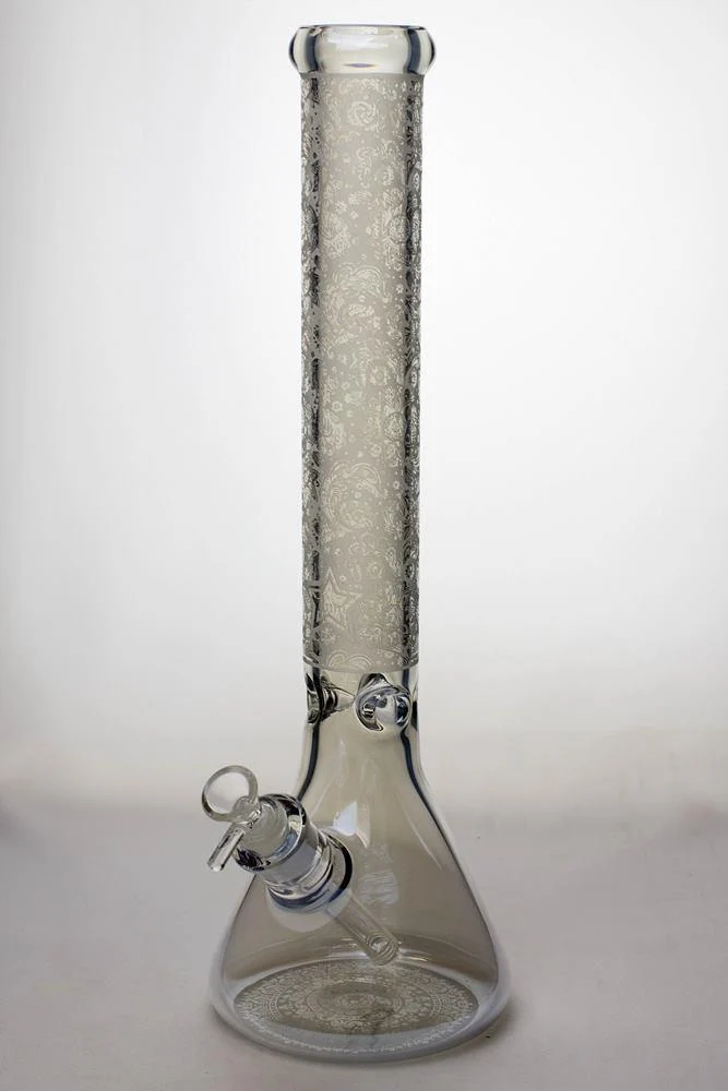 17 in. Genie Metallic 7 mm graphic glass beaker bong