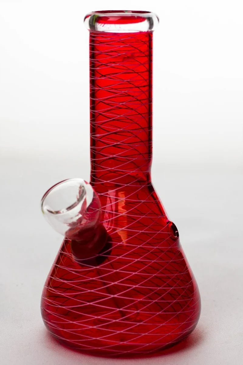 6" glass water bong