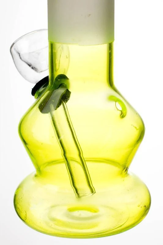 6" Two tone color Lime glass water bong