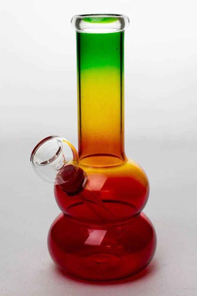 6 in. Rasta glass water bong