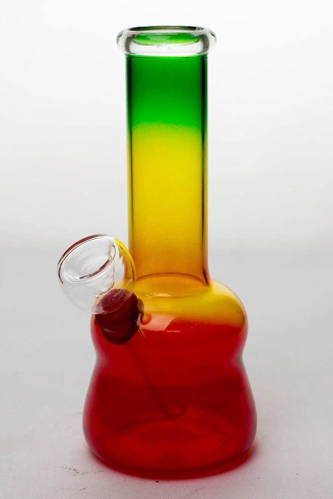 6 in. Rasta glass water bong