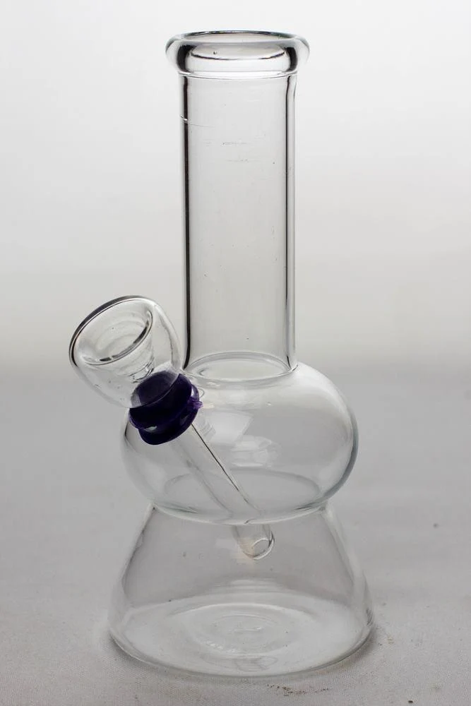 6 in. clear glass water bong