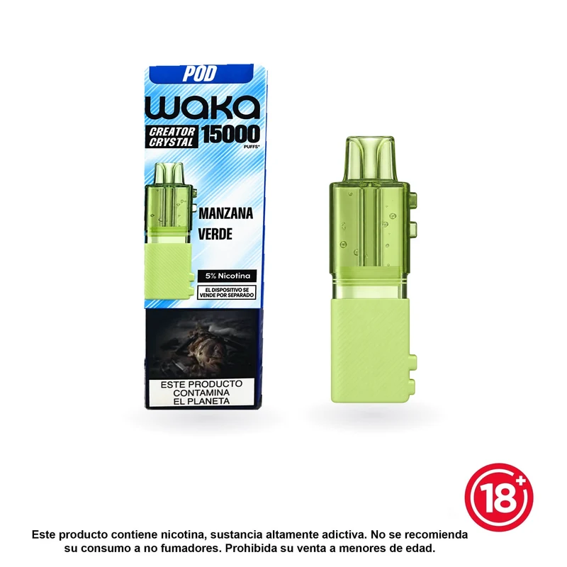 WAKA Creator Crystal Pod 15.000 Puffs — Pod Prellenado con 5 % de Nicotina