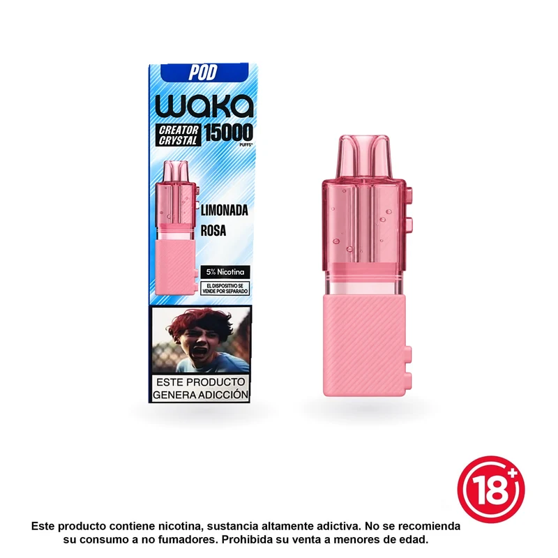 WAKA Creator Crystal Pod 15.000 Puffs — Pod Prellenado con 5 % de Nicotina