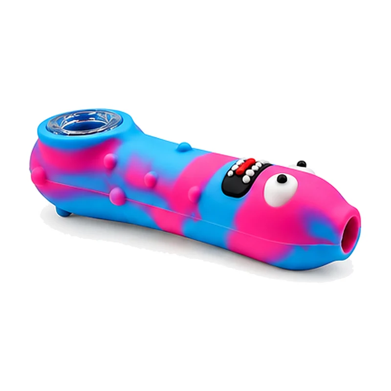 Pipa Pepinillo de Silicona — Cazoleta de Vidrio Removible