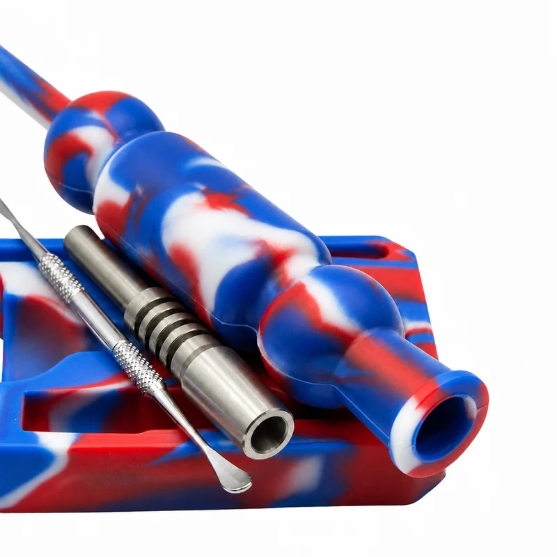 Kit Nectar Collector de Silicona — Estuche y Punta de Titanio de 10 mm