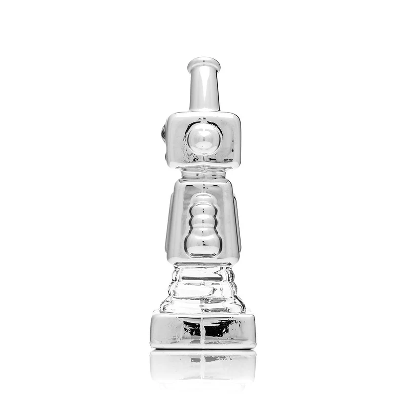 Hemper Hi-Robot Hand Pipe · Pipa de Bolsillo en Vidrio Cromado, 11,2 cm