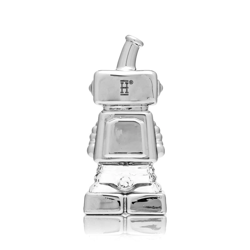 Hemper Hi-Robot Hand Pipe · Pipa de Bolsillo en Vidrio Cromado, 11,2 cm