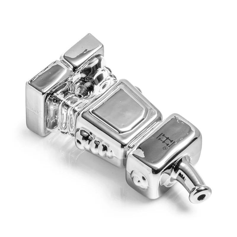 Hemper Hi-Robot Hand Pipe · Pipa de Bolsillo en Vidrio Cromado, 11,2 cm