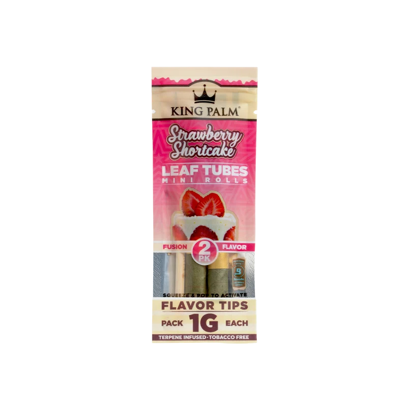 King Palm Strawberry Shortcake — Mini Rolls de Hoja de Palma