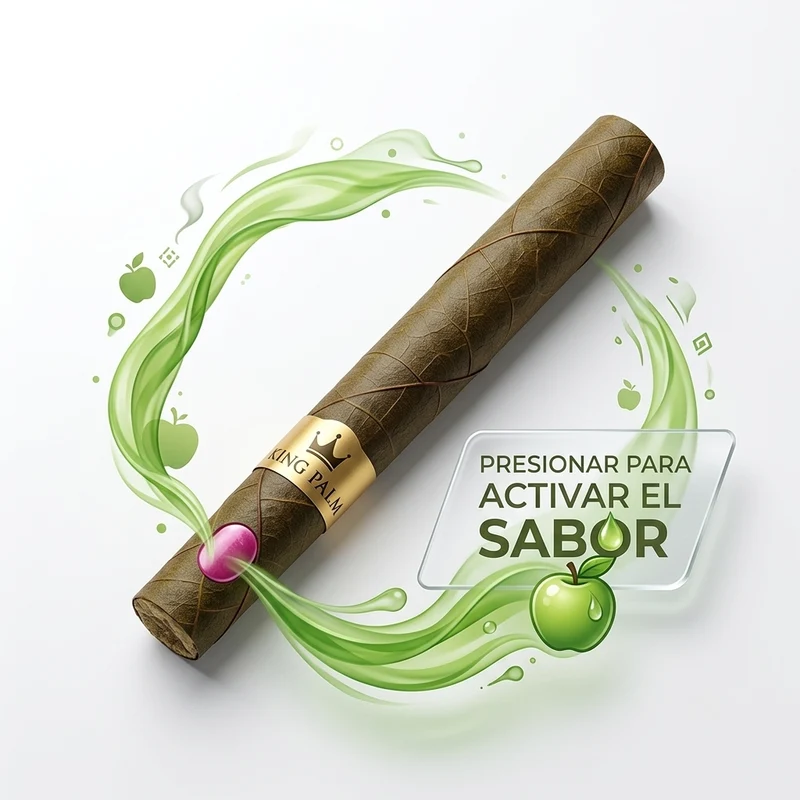 King Palm Green Apple — Roll de Hoja de Palma con Sabor a Manzana Verde