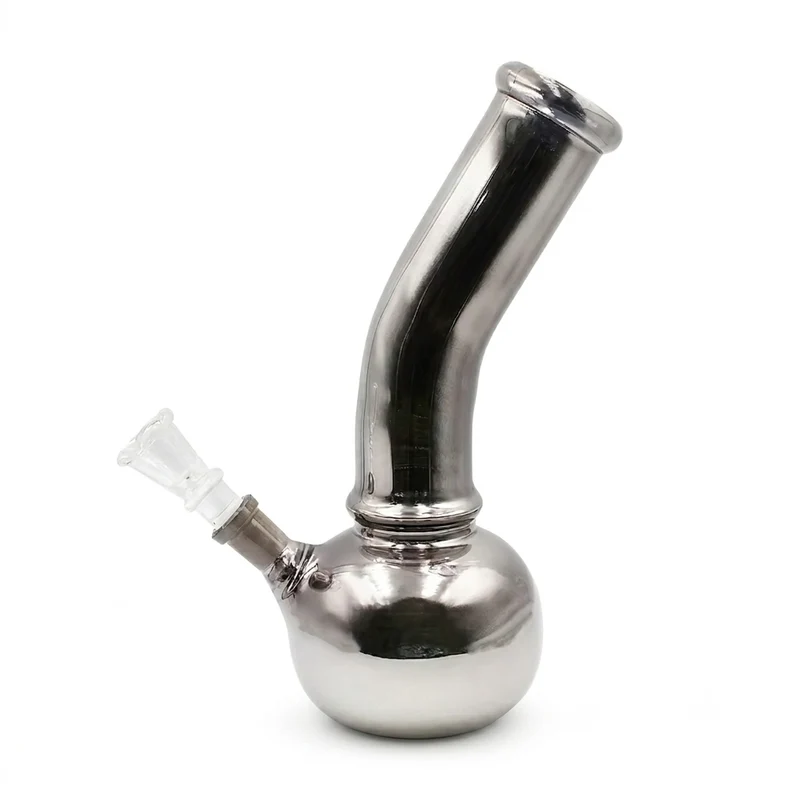 Bong Tornasol Metalizado de Vidrio — Base Burbuja 22.5 cm