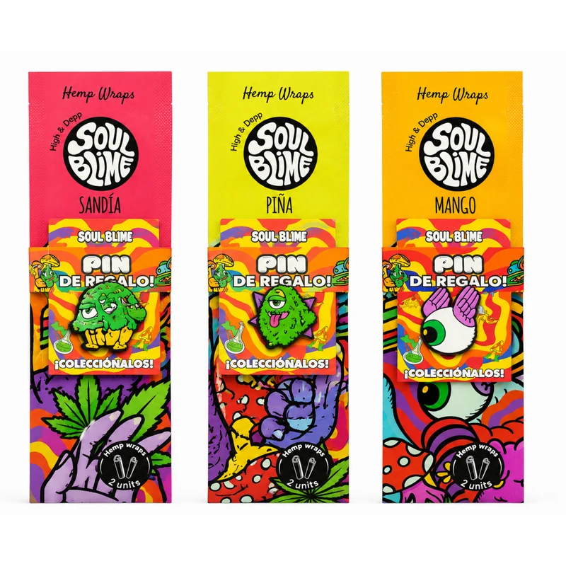 Soulblime Hemp Wraps — Blunt de Cáñamo con Pin Coleccionable