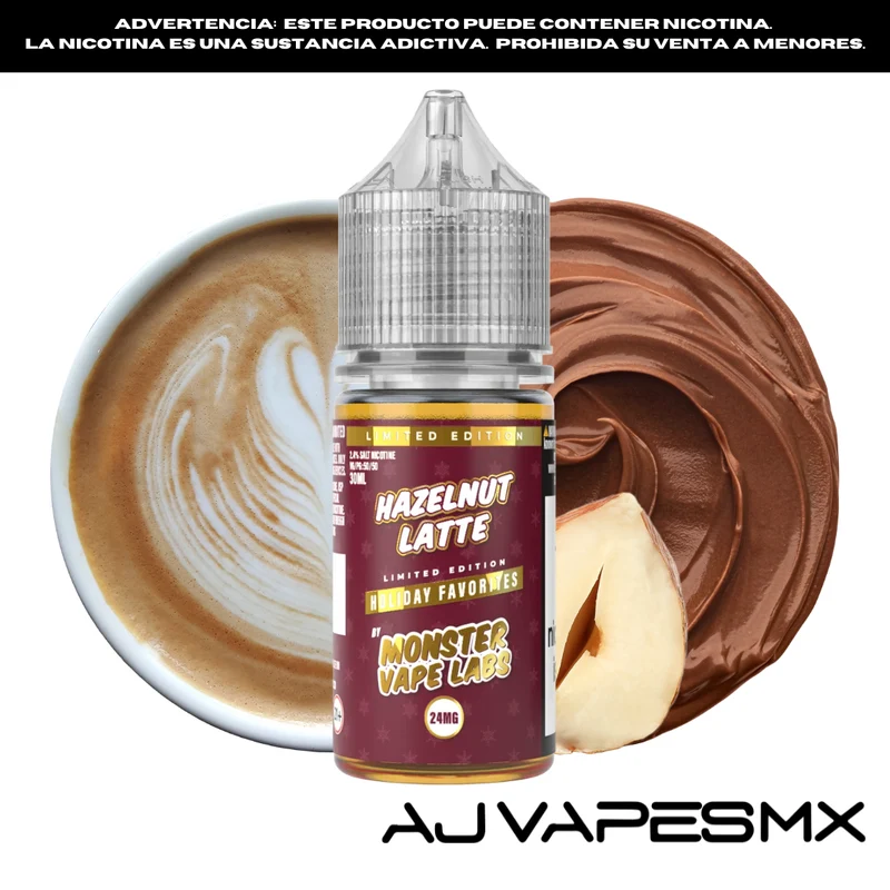 Hazelnut Latte 30ml NicSalt | MONSTER LABS HOLIDAY