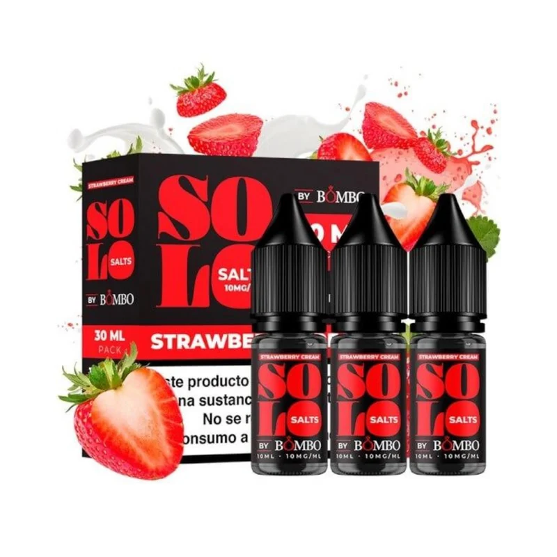 Strawberry Cream 3x10ml - Solo Salts by Bombo