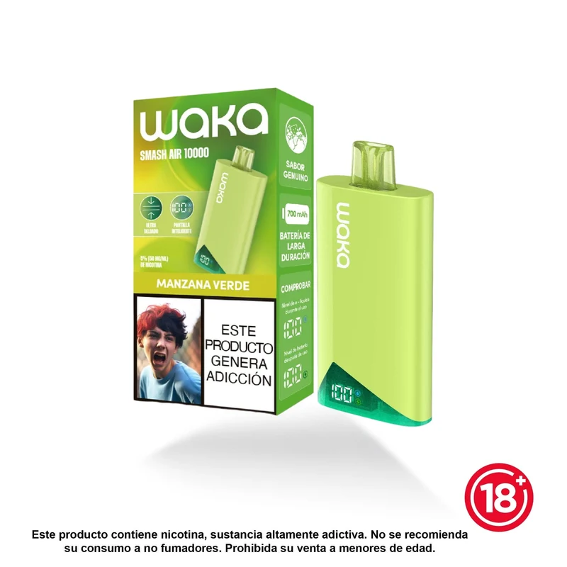 WAKA Smash Air 10K — Vape Desechable Recargable de 10.000 Puffs