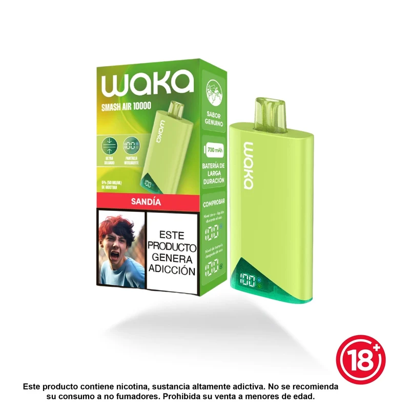 WAKA Smash Air 10K — Vape Desechable Recargable de 10.000 Puffs