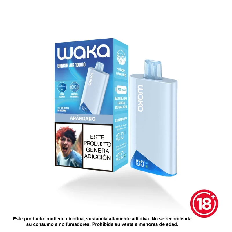 WAKA Smash Air 10K — Vape Desechable Recargable de 10.000 Puffs