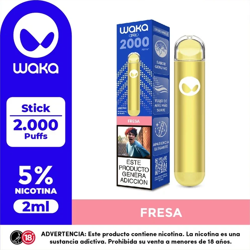 WAKA Stick 2K Vape Desechable 2000 Puffs 5% Nicotina