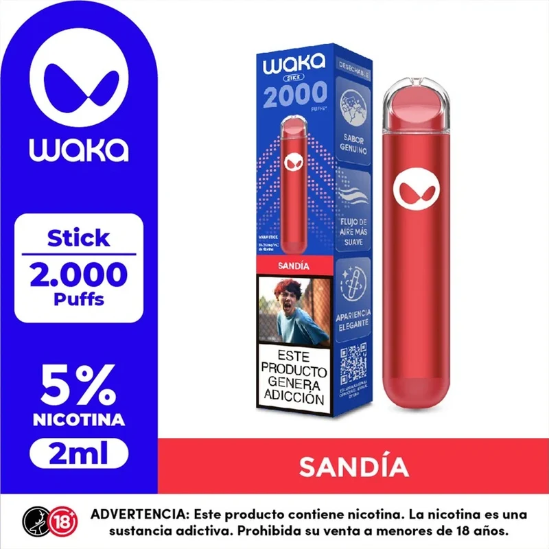 WAKA Stick 2K Vape Desechable 2000 Puffs 5% Nicotina