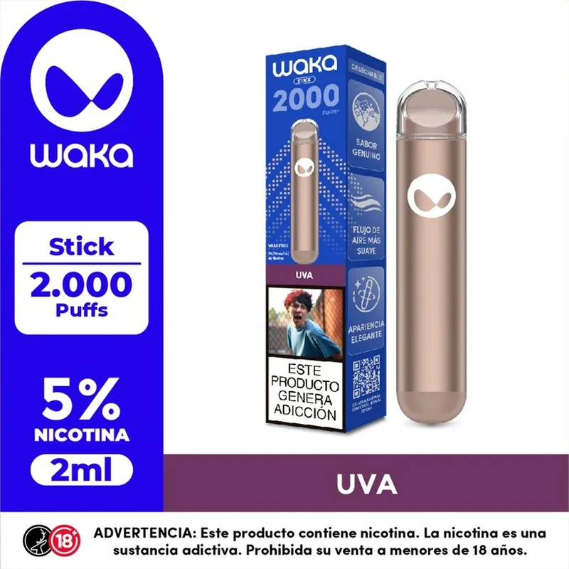 WAKA Stick 2K Vape Desechable 2000 Puffs 5% Nicotina