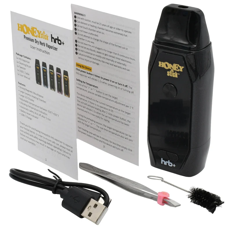 HoneyStick HRB+ — Vaporizador de Hierbas Secas con Pantalla y Aviso por Vibración