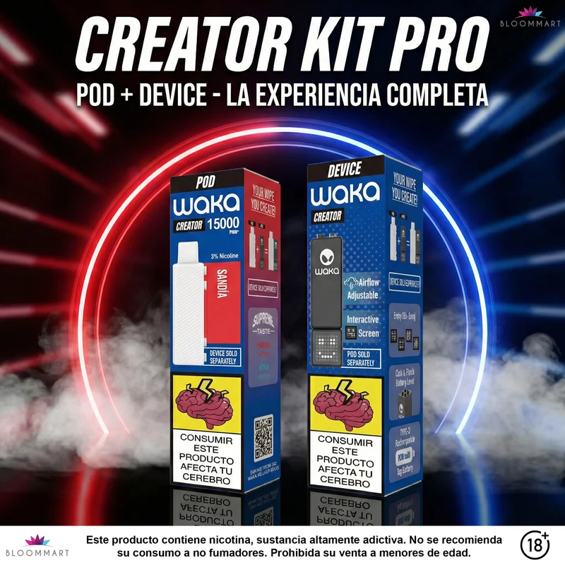 Kit Waka Creator 15.000 Puffs + Batería Recargable