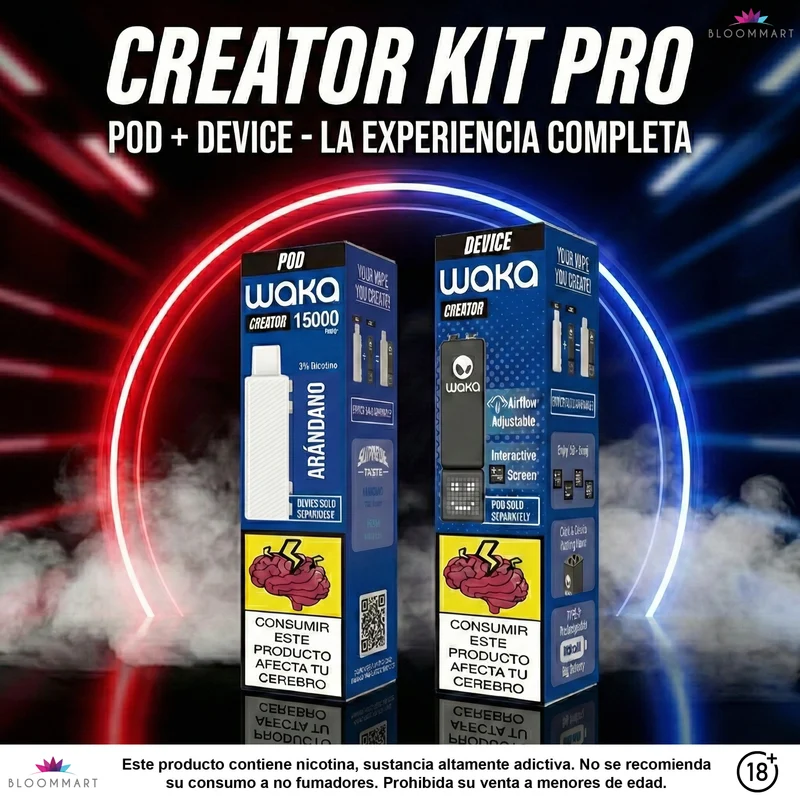 Kit Waka Creator 15.000 Puffs + Batería Recargable