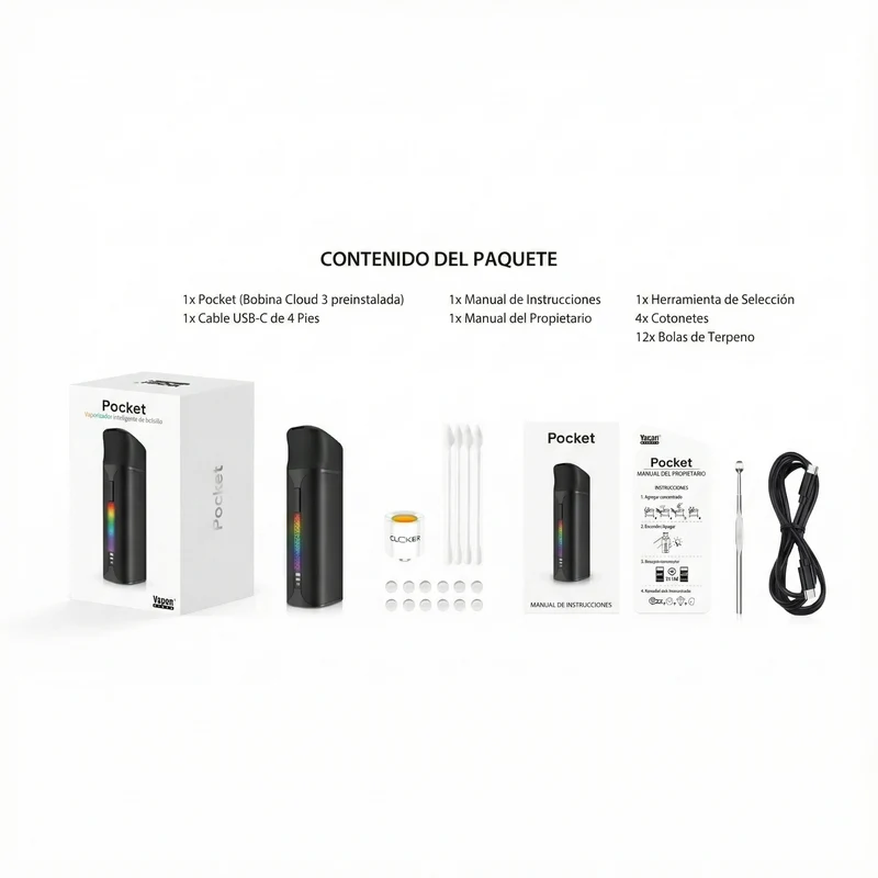 Yocan Black Pocket – Vaporizador de Concentrados con Cámara Cerámica Cloud 3