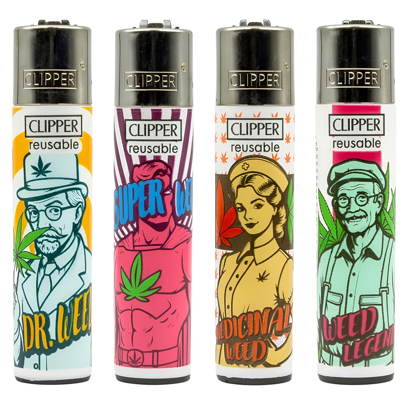 Encendedores Clipper Weed Family – La Familia Cannábica Original