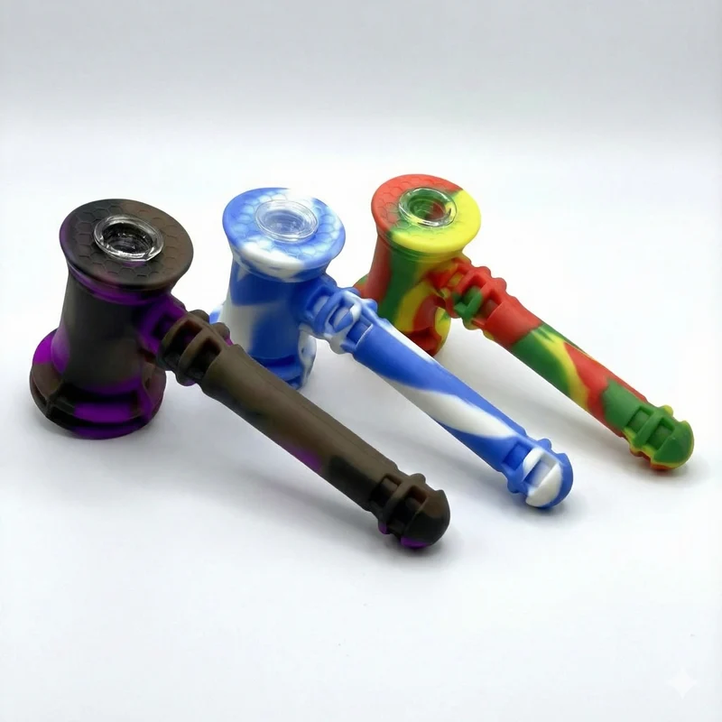 Pipa Martillo de Silicona con Filtro de Agua | Irrompible, Desmontable — Bloommart Colombia