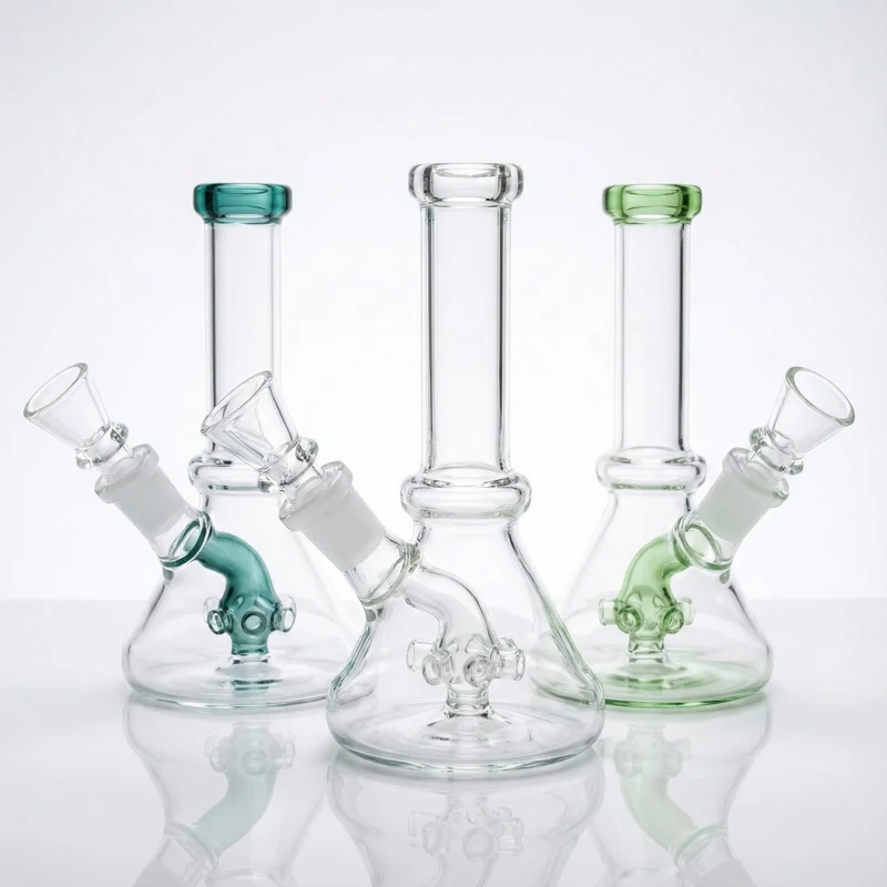 Mini Bong de Vidrio 15 cm — Compacto y Portátil
