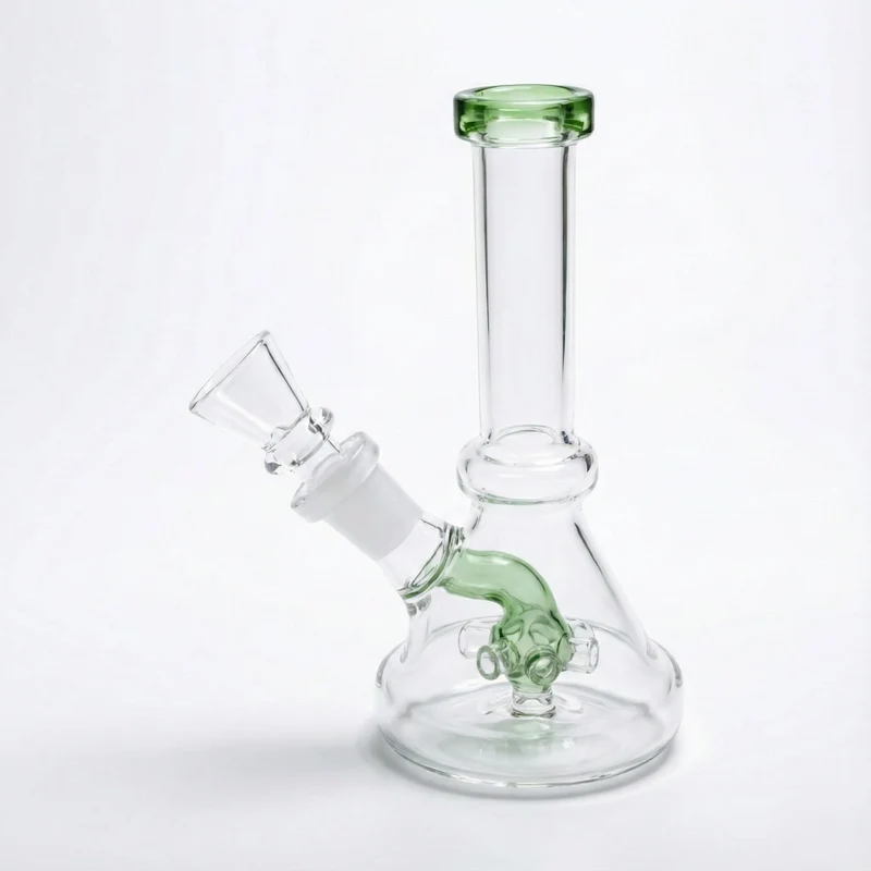 Mini Bong de Vidrio 15 cm — Compacto y Portátil