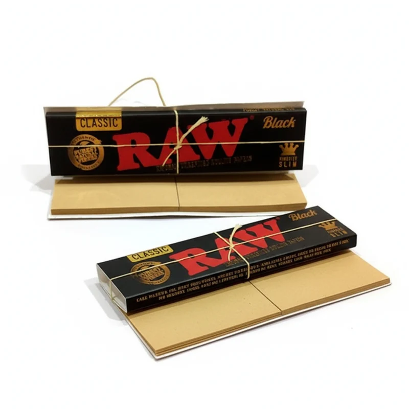 Papeles RAW Black Connoisseur King Size Slim con filtros – Ultra finos y “todo en uno”