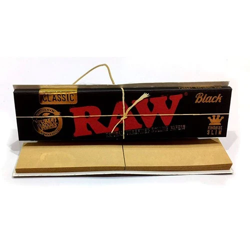Papeles RAW Black Connoisseur King Size Slim con filtros – Ultra finos y “todo en uno”