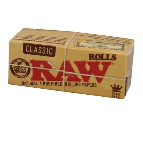 RAW Classic Rolls 3 m – King Size (55 mm) papel sin blanquear