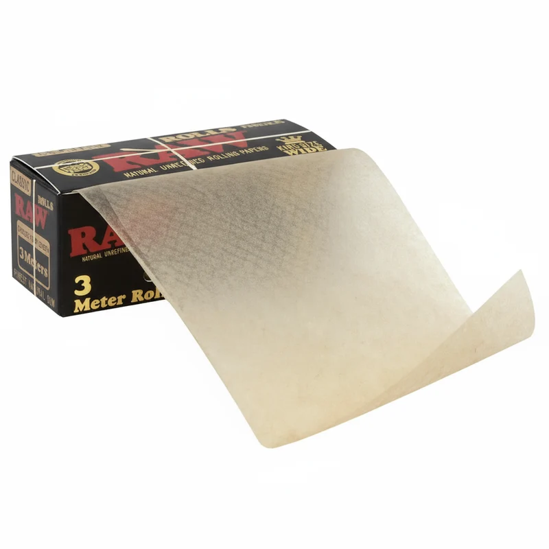 RAW Black Rolls 3 m King Size Wide – Papel ultra fino a tu medida