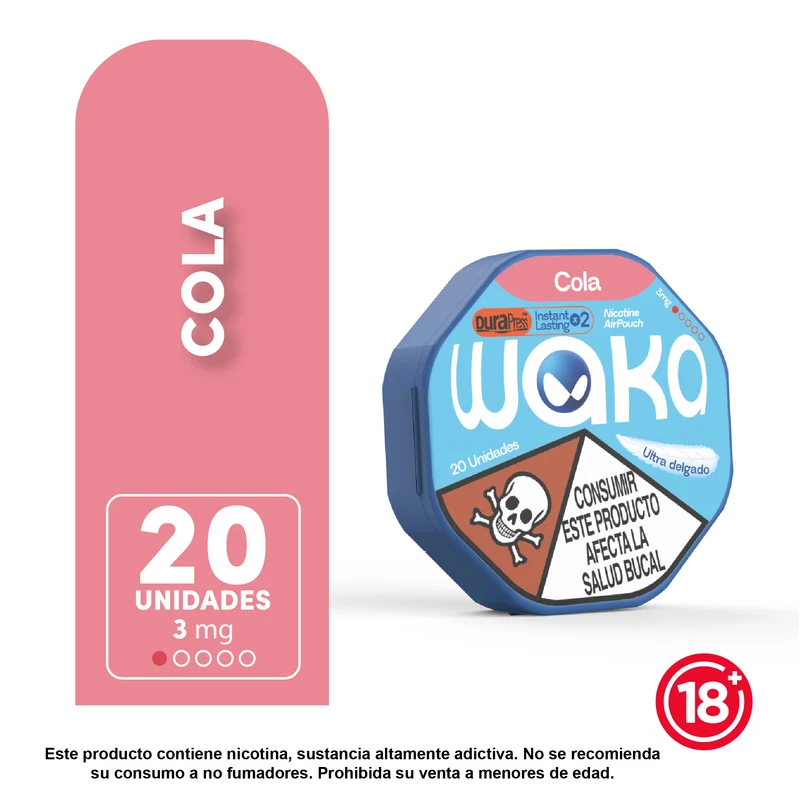 WAKA AirPouch™ | Bolsitas de nicotina ultradelgadas con tecnología DuraPress™