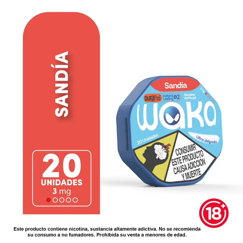 WAKA AirPouch™ | Bolsitas de nicotina ultradelgadas con tecnología DuraPress™