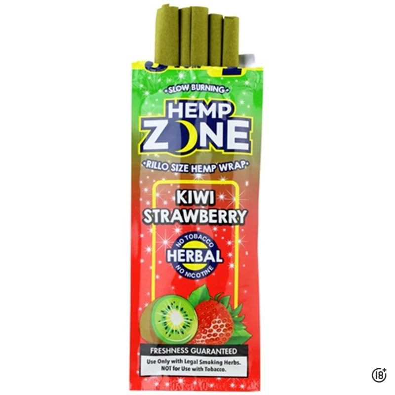 🍓🥝 Blunt Hemp Zone Kiwi Strawberry X5 – Sabor frutal y natural, sin tabaco
