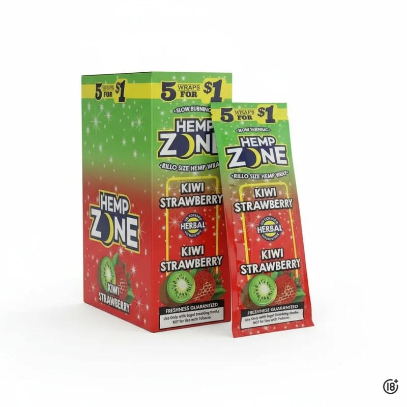 🍓🥝 Blunt Hemp Zone Kiwi Strawberry X5 – Sabor frutal y natural, sin tabaco
